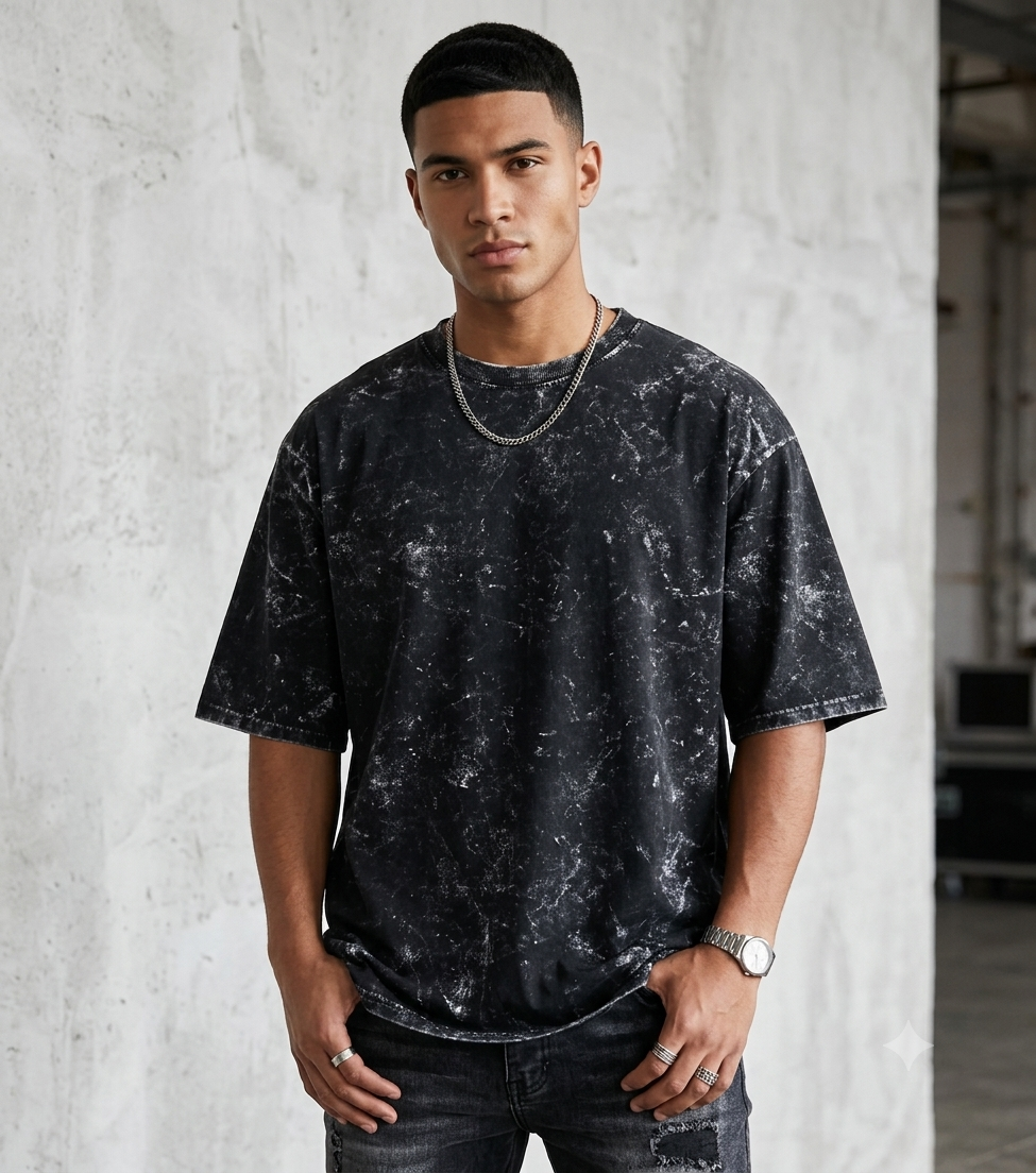 Unisex Acid Washed Oversized Tee